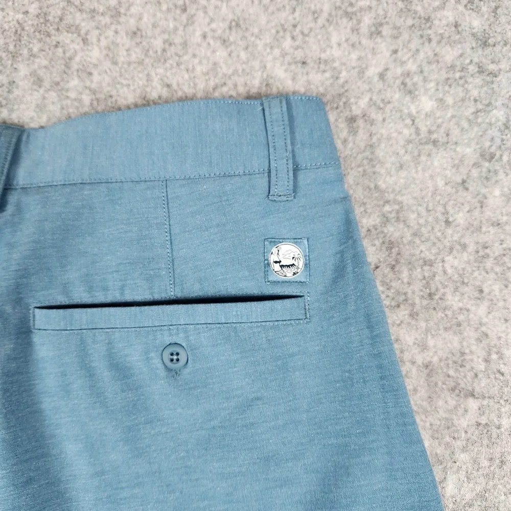 Reyn Spooner 24 7 Performance Hybrid Shorts Men 34‎ Blue Stretch Casual Golf